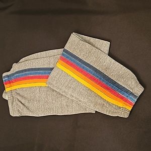 Aviator Nation Grey Women's Striped Sweatpants, Size Medium